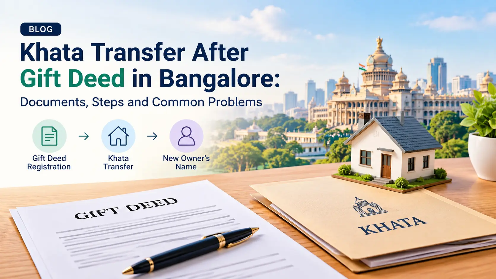Khata transfer after a gift deed in Bangalore: registered gift deed to khata in the new owner's name