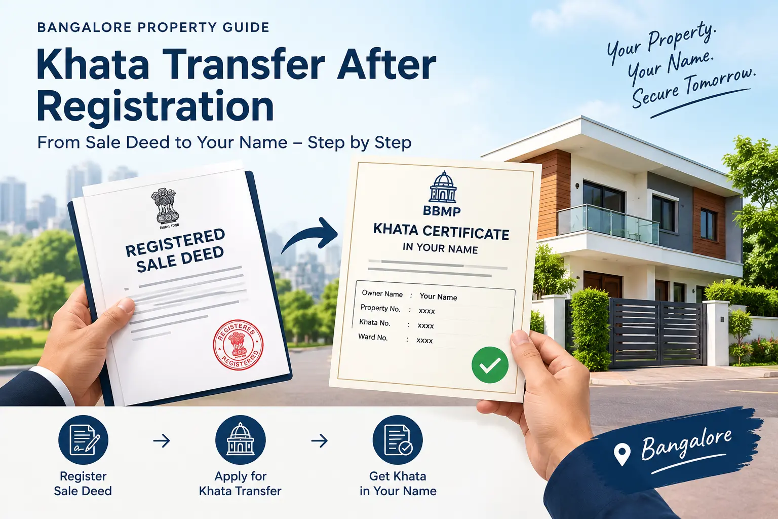 Khata transfer after sale deed registration in Bangalore: registered deed to khata in the buyer's name
